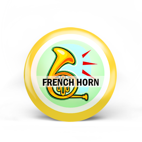 French Horn Badge